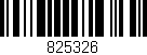 Código de barras (EAN, GTIN, SKU, ISBN): '825326'
