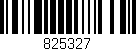Código de barras (EAN, GTIN, SKU, ISBN): '825327'
