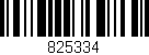 Código de barras (EAN, GTIN, SKU, ISBN): '825334'