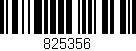 Código de barras (EAN, GTIN, SKU, ISBN): '825356'
