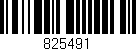 Código de barras (EAN, GTIN, SKU, ISBN): '825491'
