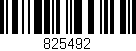 Código de barras (EAN, GTIN, SKU, ISBN): '825492'