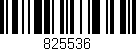 Código de barras (EAN, GTIN, SKU, ISBN): '825536'