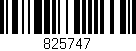 Código de barras (EAN, GTIN, SKU, ISBN): '825747'
