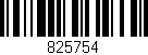 Código de barras (EAN, GTIN, SKU, ISBN): '825754'