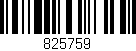 Código de barras (EAN, GTIN, SKU, ISBN): '825759'