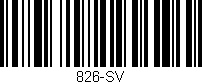 Código de barras (EAN, GTIN, SKU, ISBN): '826-SV'