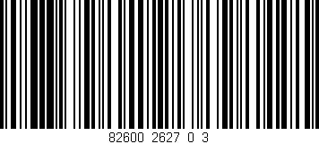 Código de barras (EAN, GTIN, SKU, ISBN): '82600_2627_0_3'