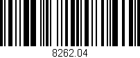 Código de barras (EAN, GTIN, SKU, ISBN): '8262.04'