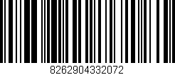 Código de barras (EAN, GTIN, SKU, ISBN): '8262904332072'