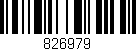 Código de barras (EAN, GTIN, SKU, ISBN): '826979'