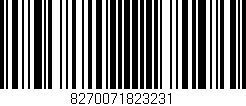 Código de barras (EAN, GTIN, SKU, ISBN): '8270071823231'