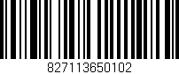 Código de barras (EAN, GTIN, SKU, ISBN): '827113650102'