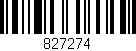 Código de barras (EAN, GTIN, SKU, ISBN): '827274'