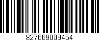 Código de barras (EAN, GTIN, SKU, ISBN): '827669009454'