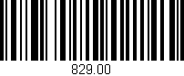 Código de barras (EAN, GTIN, SKU, ISBN): '829.00'