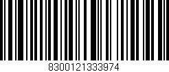 Código de barras (EAN, GTIN, SKU, ISBN): '8300121333974'