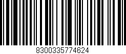Código de barras (EAN, GTIN, SKU, ISBN): '8300335774624'