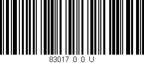 Código de barras (EAN, GTIN, SKU, ISBN): '83017_0_0_U'