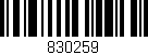 Código de barras (EAN, GTIN, SKU, ISBN): '830259'