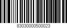 Código de barras (EAN, GTIN, SKU, ISBN): '83030000500023'