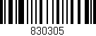 Código de barras (EAN, GTIN, SKU, ISBN): '830305'