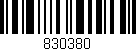Código de barras (EAN, GTIN, SKU, ISBN): '830380'