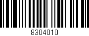 Código de barras (EAN, GTIN, SKU, ISBN): '8304010'