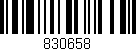 Código de barras (EAN, GTIN, SKU, ISBN): '830658'