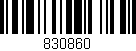 Código de barras (EAN, GTIN, SKU, ISBN): '830860'
