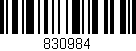 Código de barras (EAN, GTIN, SKU, ISBN): '830984'