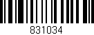 Código de barras (EAN, GTIN, SKU, ISBN): '831034'