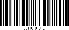 Código de barras (EAN, GTIN, SKU, ISBN): '83110_0_0_U'