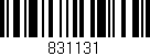 Código de barras (EAN, GTIN, SKU, ISBN): '831131'