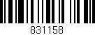 Código de barras (EAN, GTIN, SKU, ISBN): '831158'