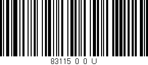 Código de barras (EAN, GTIN, SKU, ISBN): '83115_0_0_U'