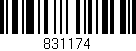 Código de barras (EAN, GTIN, SKU, ISBN): '831174'