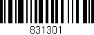 Código de barras (EAN, GTIN, SKU, ISBN): '831301'