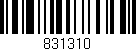 Código de barras (EAN, GTIN, SKU, ISBN): '831310'