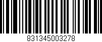 Código de barras (EAN, GTIN, SKU, ISBN): '831345003278'
