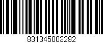 Código de barras (EAN, GTIN, SKU, ISBN): '831345003292'