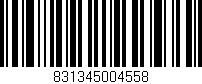 Código de barras (EAN, GTIN, SKU, ISBN): '831345004558'