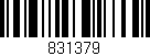 Código de barras (EAN, GTIN, SKU, ISBN): '831379'