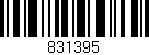 Código de barras (EAN, GTIN, SKU, ISBN): '831395'
