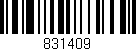Código de barras (EAN, GTIN, SKU, ISBN): '831409'