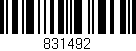 Código de barras (EAN, GTIN, SKU, ISBN): '831492'