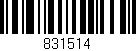 Código de barras (EAN, GTIN, SKU, ISBN): '831514'
