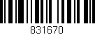 Código de barras (EAN, GTIN, SKU, ISBN): '831670'