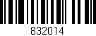 Código de barras (EAN, GTIN, SKU, ISBN): '832014'
