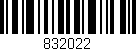 Código de barras (EAN, GTIN, SKU, ISBN): '832022'